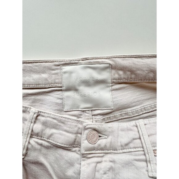 MOTHER The High Waisted Rascal Ankle Soft Pink Slim Straight Leg Jeans, Size 30 - Picture 13 of 16